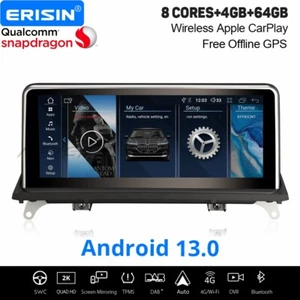 Radio Coche Qualcomm 10,25" Android 14 Navegación 64GB DAB+CarPlay BMW X5 E70 X6 E71 CCC - Imagen 1 de 24