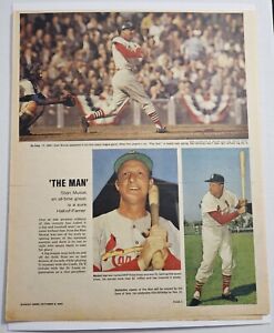 Vintage 1963 Cardinals "Stan The Man" Stan Musial Newspaper Print