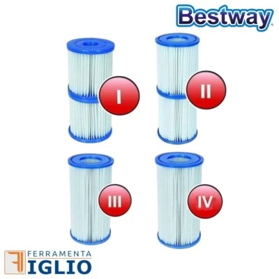 BESTWAY Filtri di Ricambio per Pompa Piscina Cartuccia di Filtraggio Riciclo dell'Acqua