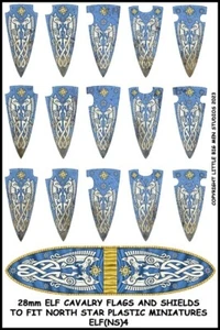 Oathmark Elf Cavalry Flags and Shields New - Picture 1 of 1