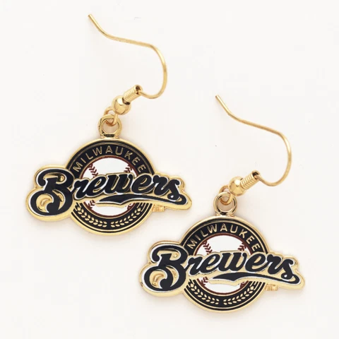 Milwaukee Brewers Dangle Earrings MLB New Cover
