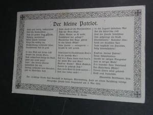1306 AK Karte Patriotika Postkarte Ansichtskarte Gedicht T Breithaupt Ulm 1.WK - Bild 1 von 2
