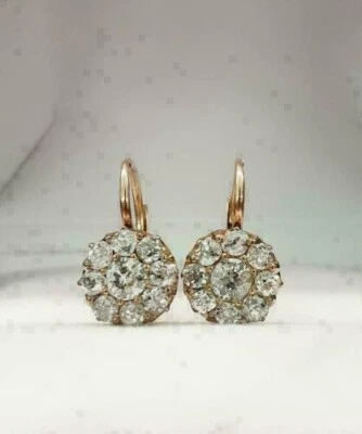 2.50Ct Round Cut Lab Created Diamond Huggie Hoop Earrings 14k Yellow Gold Finish - Image 1 of 4