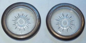 2 LLANTAS DE CUENTAS FRANK M. WHITING TIPO PLATA Y POSAVASOS DE VIDRIO - Imagen 1 de 4