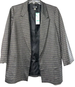 Black Label Gold Grey Black Blazer Women’s L - Picture 1 of 6