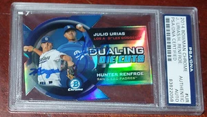 JULIO URIAS SIGNED AUTO'D 2014 BOWMAN CHROME CARD #DDC-UR PSA/DNA HUNTER RENFROE - Picture 1 of 2