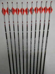 12 Easton FMJ Full Metal Jacket 4mm 400 Arrows! Custom Dip/Crested/Blazer Vanes - Picture 1 of 2