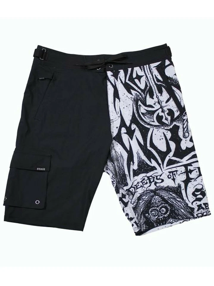 Bermuda de tabuleiro masculina Metal Mulisha nova com etiquetas - Imagem 1 de 1
