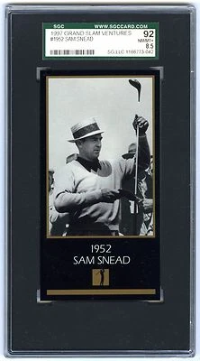 SAM SNEAD~1997 GRAND SLAM VENTURE 1952 MASTERS COLLECTION SGC-92 NMMT+ GOLF CARD - Image 1 of 2
