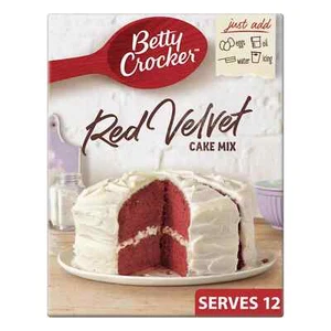 Betty Crocker Red Velvet Chocolate Cake Mix Pack of 4 x 425g - Picture 1 of 1