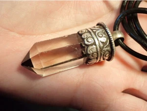 Natural Quartz Point in Sterling Pendant - Picture 1 of 2