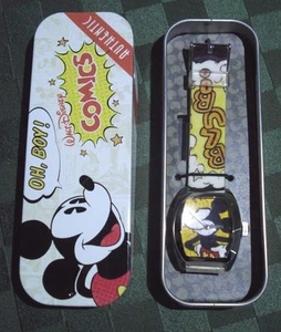 WALT DISNEY COMICS MICKEY MOUSE WRISTWATCH WITH TIN CASE NWT - Picture 1 of 11