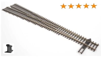 Walthers HO Scale ~ Code 83 Nickel Silver ~ DC or DCC ~ #8 Turnout Left ~ 83019 - Image 1 of 4