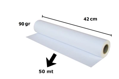 GIULIANI FORNITURE ROTOLO PLOTTER cm 42 x 50 mt 90 gr/mq ANIMA 50 OTTIMA CARTA BIANCA