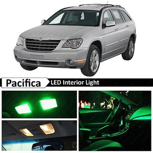 2004-2008 Chrysler Pacifica 14pcs Green Interior Map Dome LED Lights Package Kit - Picture 1 of 8