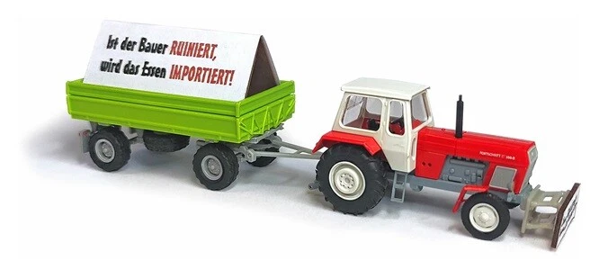 Busch 54202 - H0/1/87 Trattore Zt 300, Bauernprotest - Nuovo - Immagine 1 di 1