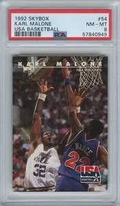 1992 Skybox Karl Malone #54 USA Basketball PSA 8 NM-MT - HOF - Picture 1 of 2