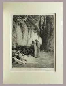 1888 DIVINA COMEDIA - GUSTAVE DORE - Grabado original con passepartout (07514) - Imagen 1 de 2