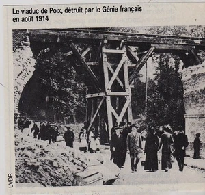 1983 -- LE VIADUC DE POIX DESTRUIT BY LE GENIE FRANCAIS EN AUGUST 1914 3F113 - Bild 1 von 1