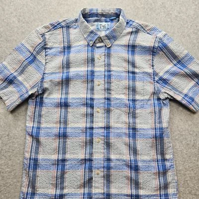 V46 Wish Performance Ropa Para Hombre Grande Azul Abotonado Mangas Cortas Foto 1 de 4