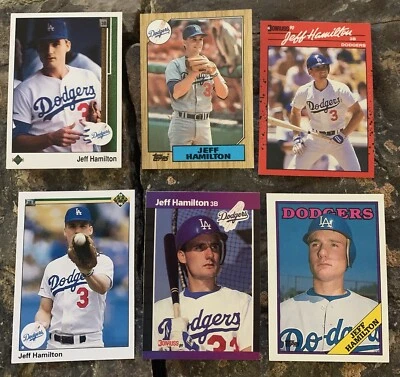 Jeff Hamilton Baseball Cards. Los Angeles Dodgers. - Image 1 of 3