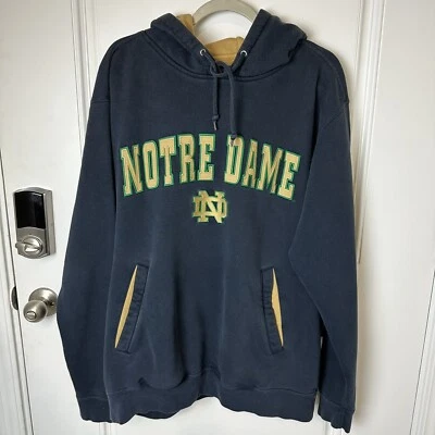 Sudadera Notre Dame Champs American Vintage Para Hombre Azul Marino y Amarillo.A50 Foto 1 de 4
