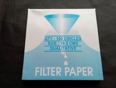 EISCO New Lab Filter Paper Qualitative Box of 100 For Laboratory Chemistry Use Sizes