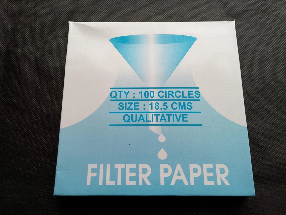 EISCO New Lab Filter Paper Qualitative Box of 100 For Laboratory Chemistry Use Sizes