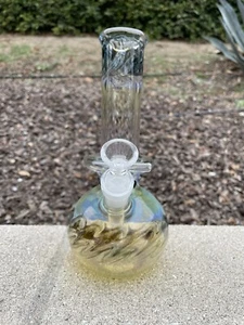 Shisha Wasserpfeife schweres Glas 9" Zoll Basis und Ball Rauch Bong schwarze Farbe - Bild 1 von 5