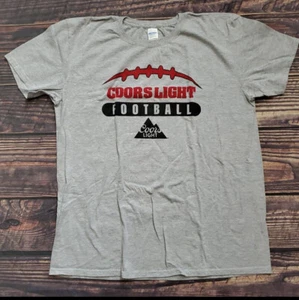 Coors Light T Shirt Mens Size XL Gray  Logo Spell Out NFL Football Tee - Picture 1 of 5