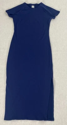 Vestido rosa Victoria's Secret para mujer XL azul acanalado cuello redondo manga corta abertura Foto 1 de 4