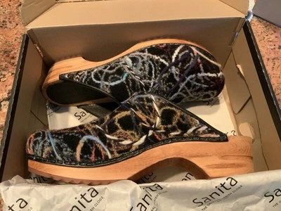 Sanita Danish Clogs Black textile Size 40 - Image 1 of 4