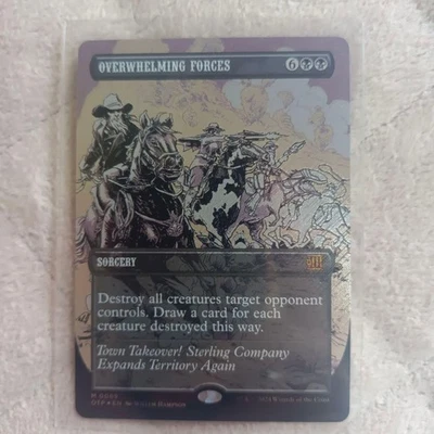Overwhelming Force Texture Foil Magic The Gathering MTG Japanese Version - Image 1 of 2