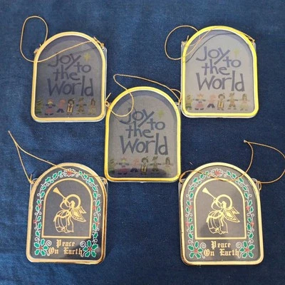 Árbol de Navidad Adornos Paz en la Tierra Plástico Alegría para el Mundo Claro Vacaciones Foto 1 de 4