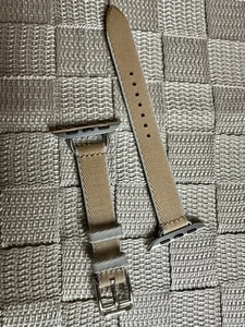 Apple Watch Hermès-42mm Kraft/Bleu Glacier Twill Jump Attelage. BAND ONLY - Zdjęcie 1 z 6