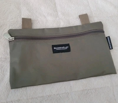 Briggs & Riley Waterproof Pocket Snap Zip Pouch Carry On Travel Olive Green  - Image 1 of 4