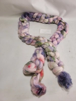 SW Silk Combed Top Roving Spinning Handpainted Dyed Felt 8oz - Image 1 of 4