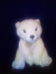Miyoni by Aurora Plush Polar Bear 9 Inches Tall Super Soft - Picture 1 of 4