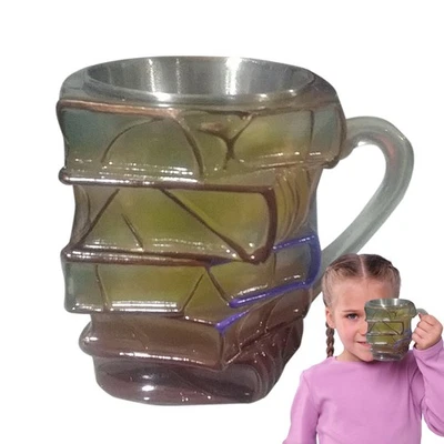 Book Mug Tea And Water Painted Book Cup Elegant Vintage Acrylic Mug For Landmark - Image 1 of 4