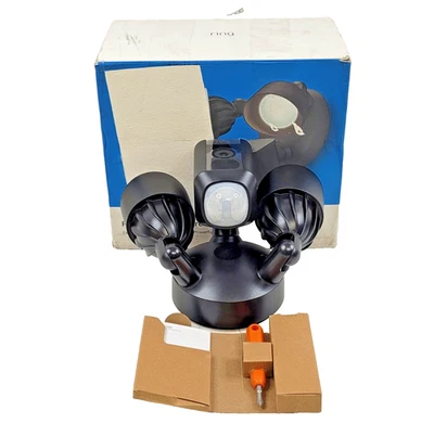 Ring Floodlight Cam Wired Plus Outdoor Wired Full HD Surveillance Camera - Black - Image 1 of 4