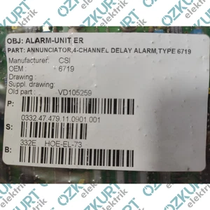 CSI Annuncıator,4- CHANNEL Delay Alarm TYPE6719 C.S.I Card - Picture 1 of 8