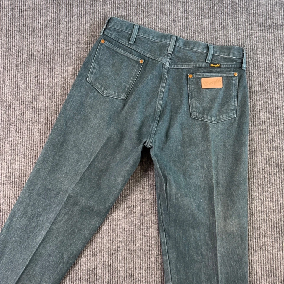 Pantalones de mezclilla Wrangler 13MWZMT verdes vintage para hombre 36x36 corte vaquero hechos en EE. UU. años 90 80 rodeo Foto 1 de 4