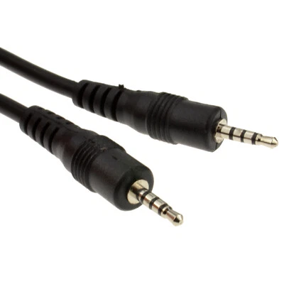 50cm 3,5mm 4 polig Klinkenstecker auf 3,5mm 4 polig Klinkenstecker Kabel [006856] - Bild 1 von 4