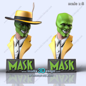 THE MASK BUST  by SANIX ACTION FIGURE  Kit modello resina 3D! UNPAINTED
