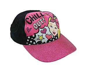 JoJo Siwa Girls Pink Black Sparkle Chill Out Bright Colors Snapback Hat Cap OSFA - Picture 1 of 11