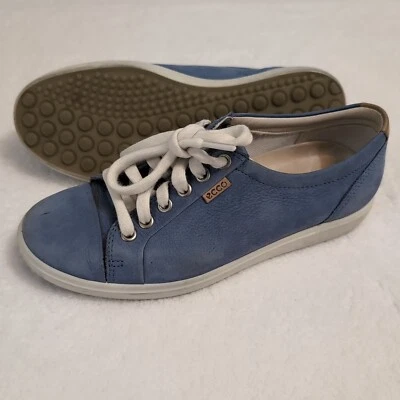 Zapatillas Ecco Soft 7 Mujer Talla 6 Azul Pizarra Cuero Nubuck Foto 1 de 4