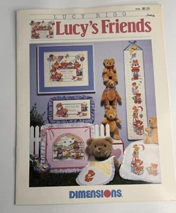 Dimensions Lucy Rigg Lucy's Friends Baby Cross Stitch Pattern 1989 - Picture 1 of 2