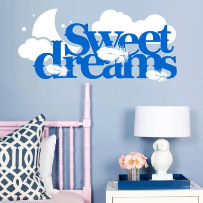 Vinyl Wall Sticker Sweet Dreams Quote Decal for Home Nursery & Kids Bedroom art - Image 1 of 4