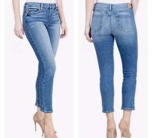 LEVEL 99 | High Rise Skinny Crop Jeans Nostalgic Blue, Size 6 / 28 Inseam 26 1/2 - Picture 1 of 12
