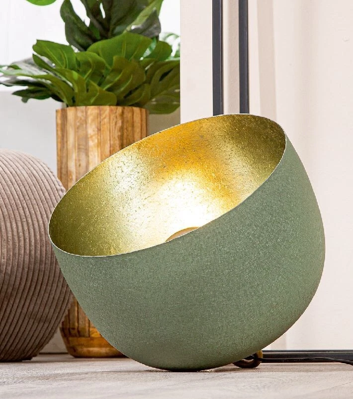 59191 Lámpara de pie Verda exterior verde interior oro diámetro 35cm metal - Imagen 1 de 1